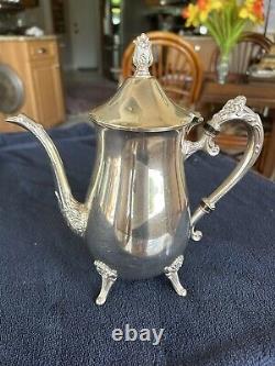 VINTAGE Leonard Silverplate 5 Pc. Tea Set Teapot, Lidded Sugar, Creamer & Tray