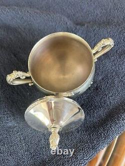 VINTAGE Leonard Silverplate 5 Pc. Tea Set Teapot, Lidded Sugar, Creamer & Tray