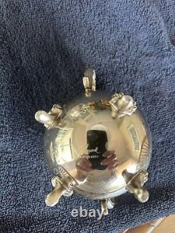 VINTAGE Leonard Silverplate 5 Pc. Tea Set Teapot, Lidded Sugar, Creamer & Tray