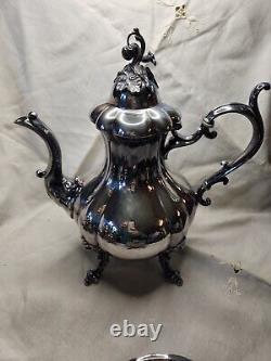 VINTAGE RARE Reed Barton Winthrop Silverplate 5 Piece Tea COFFEE 1795