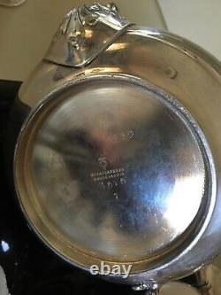 VINTAGE REED & BARTON 5 PC SILVER PLATE TEA COFFEE SET With RARE REPOUSSE UPGRADE