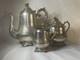 Vintage Rare K&m Eagle Finial Silver Plate Tea Coffee Set 4620