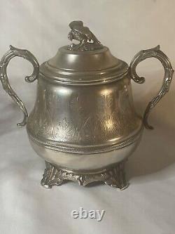 VINTAGE Rare K&M EAGLE FINIAL Silver Plate Tea Coffee Set 4620