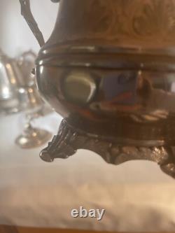 VINTAGE Rare K&M EAGLE FINIAL Silver Plate Tea Coffee Set 4620