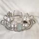Vintage Reed & Barton Silver Plated Tea&coffee Set With Towle Siver Plate Tray