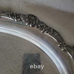 VINTAGE Reed & Barton Silver Plated Tea&Coffee Set With Towle Siver Plate Tray