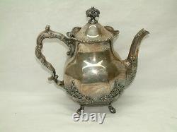 VINTAGE SILVER CITY SILVERPLATE 4 PIECE COFFEE TEA SET Meriden CT BEAUTIFUL