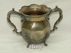 VINTAGE SILVER CITY SILVERPLATE 4 PIECE COFFEE TEA SET Meriden CT BEAUTIFUL