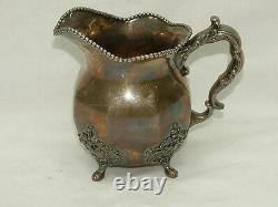 VINTAGE SILVER CITY SILVERPLATE 4 PIECE COFFEE TEA SET Meriden CT BEAUTIFUL