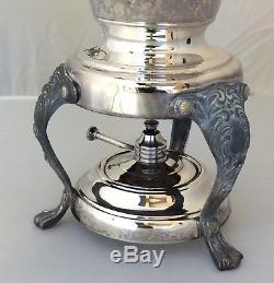 VINTAGE SILVER PLATE PLATED COFFEE TEA URN With WARMER, 16 CUPS, 20.5 INCHES TALL