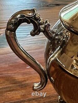 VIntage Silver on Copper Tea Set
