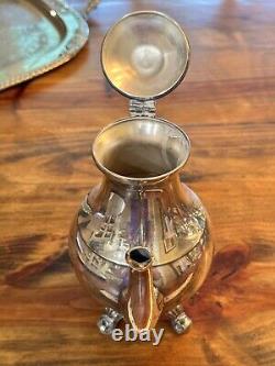 VIntage Silver on Copper Tea Set