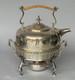 Vtg Barker Ellis Silver Platted Tea Kettle Pot Stand Warmer Burner 3 Pcs