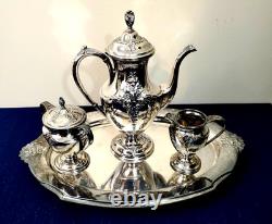 VTG Holmes & Edwards Tea Coffee Set Silver Plated International Silver Co Heavy