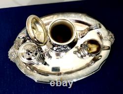 VTG Holmes & Edwards Tea Coffee Set Silver Plated International Silver Co Heavy