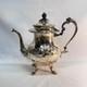 Vtg Mcm Sheridan Chase Silver Plate Chased Tea-coffee Pitcher Flora 6dia X 10h