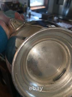 VTG Marlboro Silver Plate Coffee Tea Service & Wm A Rogers Serving Tray 5-Pc Set