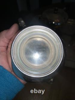 VTG Marlboro Silver Plate Coffee Tea Service & Wm A Rogers Serving Tray 5-Pc Set