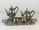 Vtg Oneida Usa Silver Plate 5-piece Coffee/tea Service Set With Tray