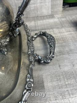 VTG Oneida USA Silver Plate 5-piece Coffee/Tea Service Set with Tray