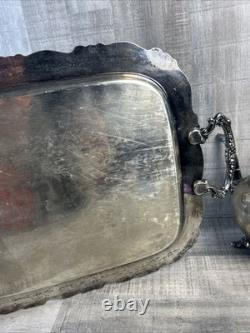 VTG Oneida USA Silver Plate 5-piece Coffee/Tea Service Set with Tray