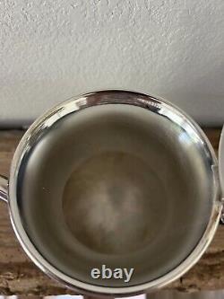 VTG Poole 5000 Silver Plate 9 Coffee / Tea Pot withCreamer Pitcher & Sugar Bowl