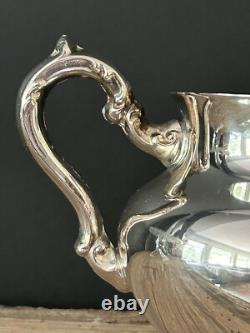 VTG Poole 5000 Silver Plate 9 Coffee / Tea Pot withCreamer Pitcher & Sugar Bowl