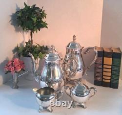 VTG Silverplated F. B. Rodgers Polished Coffee & Tea Service Set1960's6 Pc Set VTG Silverplated F. B. Rodgers Polished Coffee & Tea Service Set1960's6 Pc Set