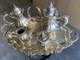 Vtg Wallace #1200 Silver Plate 6 Piece Coffee/tea Set Withfooted Tray