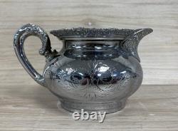 Van Bergh Quadruple Plate 4 Piece Tea Set (Tea Pot, Cream, Sugar&Waste) Pre 1924
