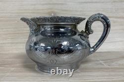 Van Bergh Quadruple Plate 4 Piece Tea Set (Tea Pot, Cream, Sugar&Waste) Pre 1924