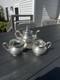 Van Bergh Silver Quadruple Plate 1898 Antique Tea Set Made In New York Floral