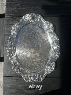 Van Bergh Silver Quadruple Plate 1898 Antique Tea Set Made In New York Floral