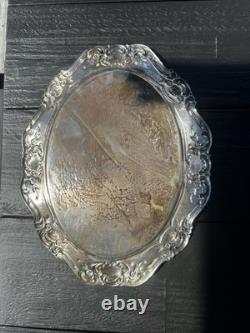 Van Bergh Silver Quadruple Plate 1898 Antique Tea Set Made In New York Floral