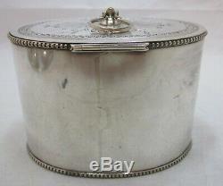 Very Rare Antique Georgian Old Sheffield Plate Silver tea caddy, c1780, and key
