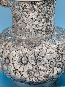 Victorian Antique Barbour Silver Plate Co Repousse Aesthetic Teapot Coffee Pot