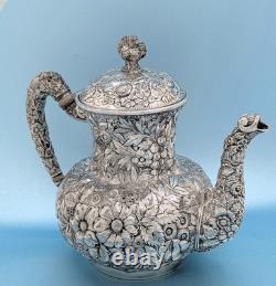 Victorian Antique Barbour Silver Plate Co Repousse Aesthetic Teapot Coffee Pot