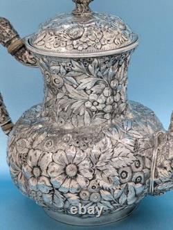 Victorian Antique Barbour Silver Plate Co Repousse Aesthetic Teapot Coffee Pot