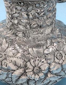 Victorian Antique Barbour Silver Plate Co Repousse Aesthetic Teapot Coffee Pot