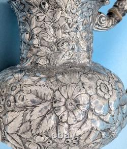 Victorian Antique Barbour Silver Plate Co Repousse Aesthetic Teapot Coffee Pot