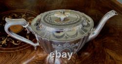 Victorian Antique Silver Plate Tea Set Very Ornate