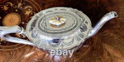 Victorian Antique Silver Plate Tea Set Very Ornate
