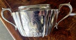 Victorian Antique Silver Plate Tea Set Very Ornate