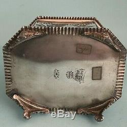 Victorian Antique Silver Plated Old Tea Caddy 1890s Vintage Australiana Kangaroo