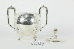 Victorian Antique Small Silverplate 3 Pc Tea or Coffee Set, Reed & Barton #35898