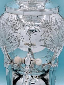 Victorian Antique Tropical Silver Plate Aesthetic Samovar Tea Urn Hot Water Pot