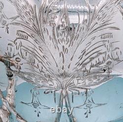 Victorian Antique Tropical Silver Plate Aesthetic Samovar Tea Urn Hot Water Pot