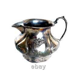 Victorian Britannia Metal Co. Quad Plate Silver Tea Set, Hand Hammered & Chased