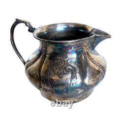 Victorian Britannia Metal Co. Quad Plate Silver Tea Set, Hand Hammered & Chased