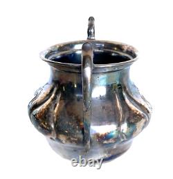 Victorian Britannia Metal Co. Quad Plate Silver Tea Set, Hand Hammered & Chased